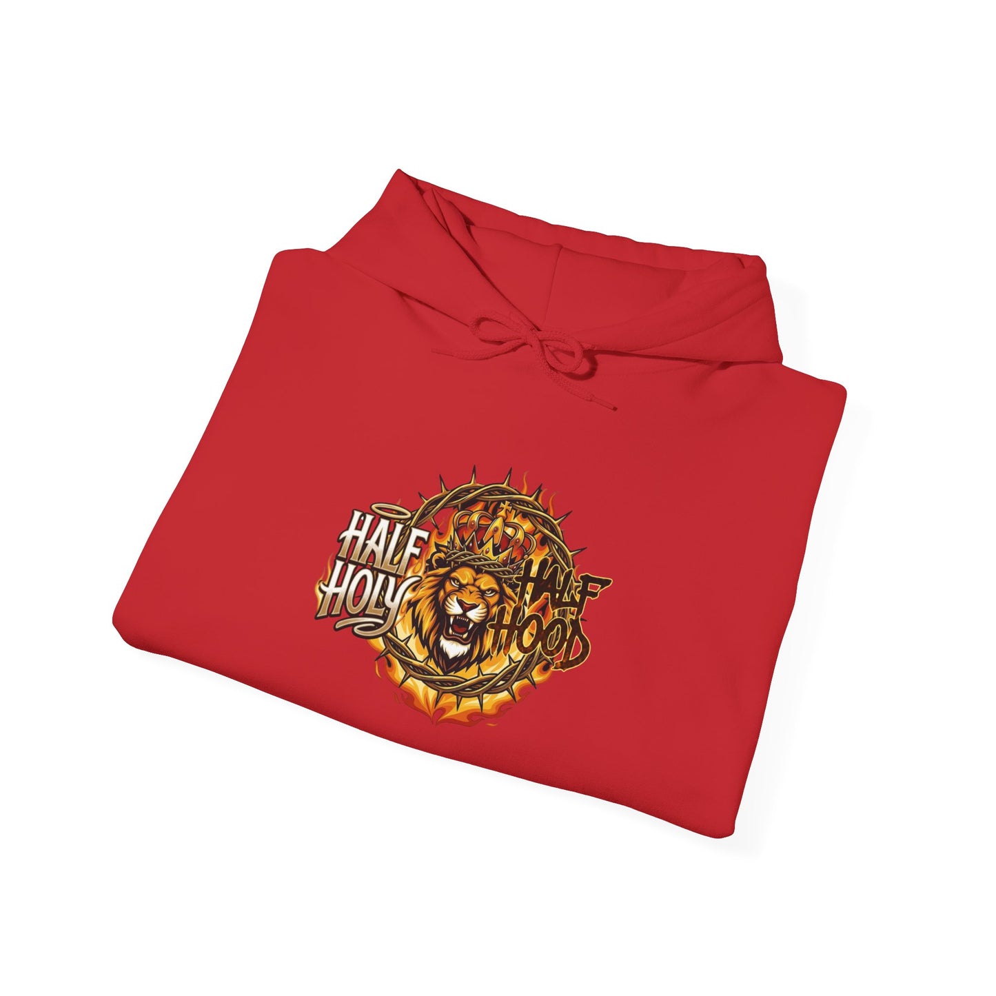 Lion of Judah Hoodie - "Faithful Through Fire" Graphic Christian Sweatshirt