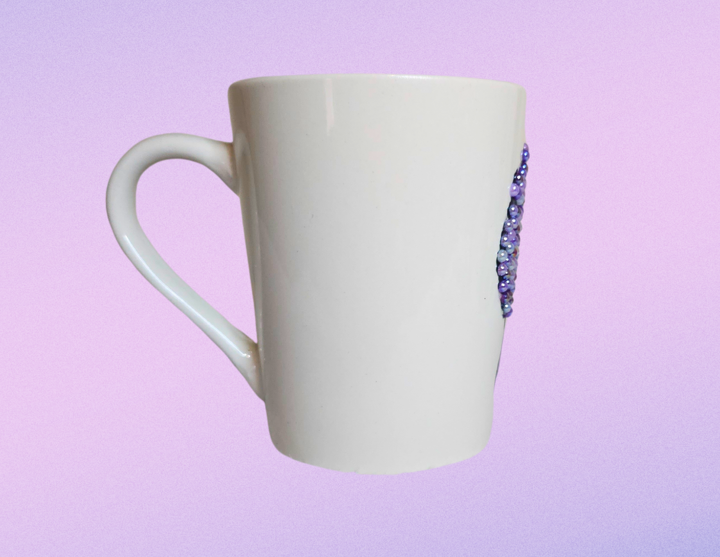Purple Beaded Goddess Mug