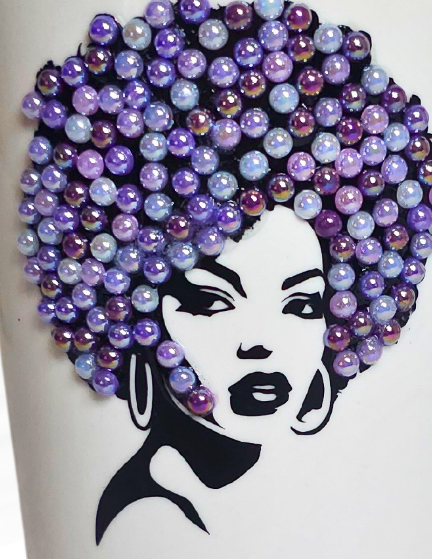 Purple Beaded Goddess Mug