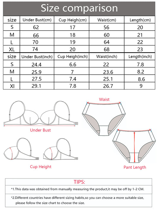 Floral Lace Push-Up Underwire Bra & Panty Lingerie Set