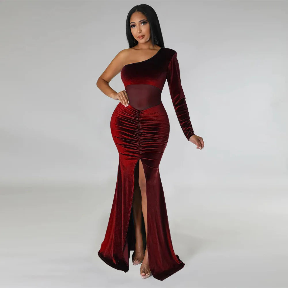The Midnight Allure Maxi Dress | Elegant Fall Evening & Party Gown