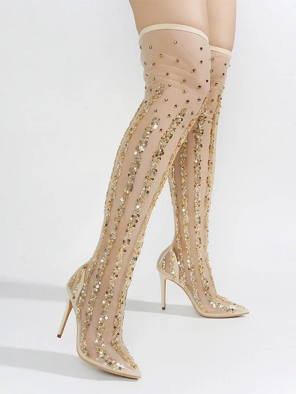 Cape Robbin BRIDE - NUDE Thigh High Boots