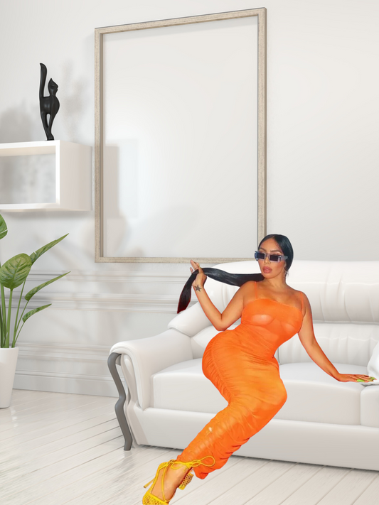 Stunning Semi Sheer Long Body-Con Dress - myfiercefirefashions