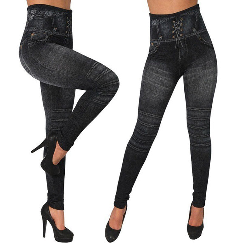 Black Jean Jeggings - myfiercefirefashions