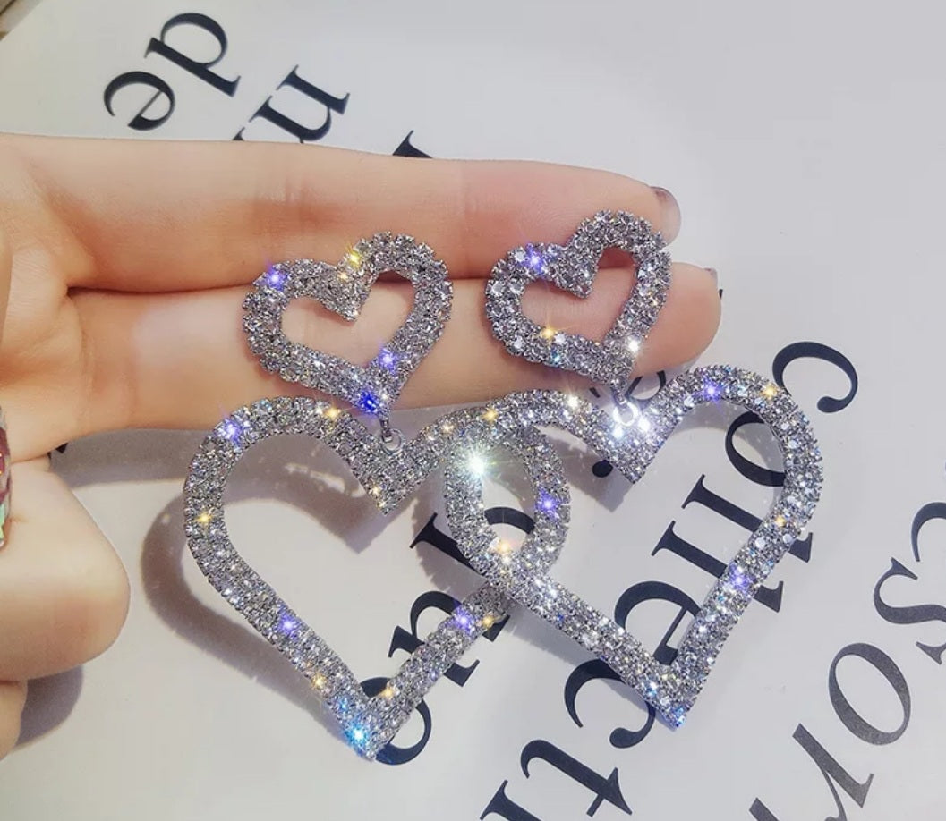 Exaggerated Heart Earrings - myfiercefirefashions