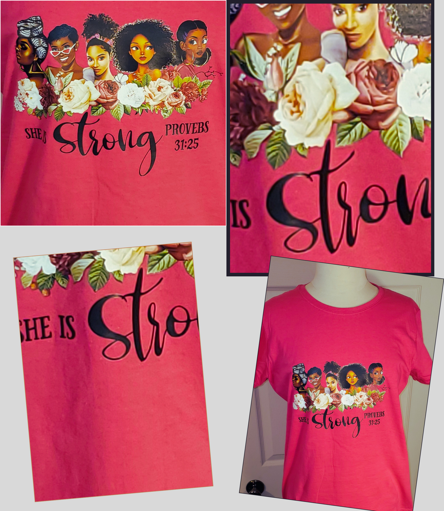She is Strong Tee Shirt - myfiercefirefashions