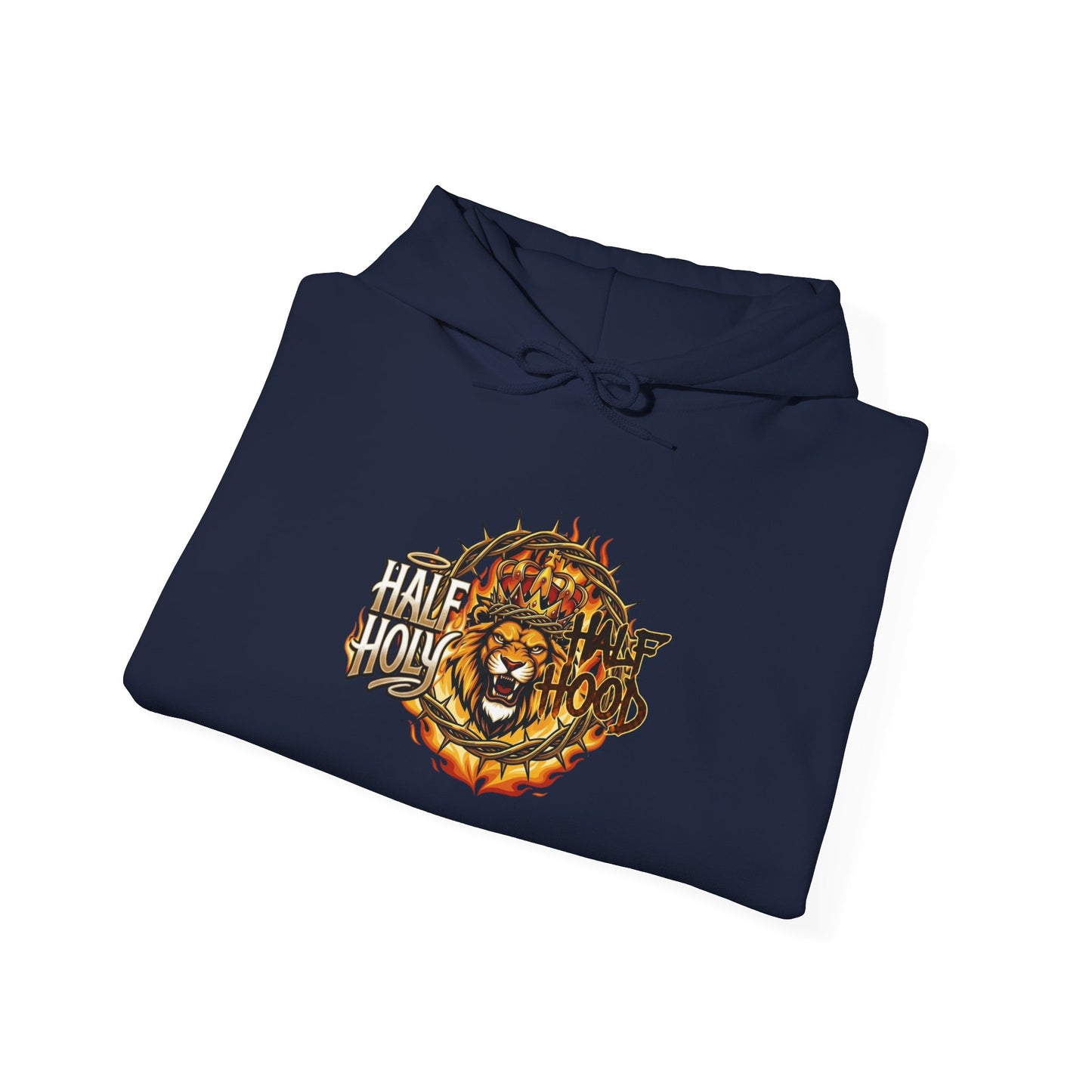 Lion of Judah Hoodie - "Faithful Through Fire" Graphic Christian Sweatshirt