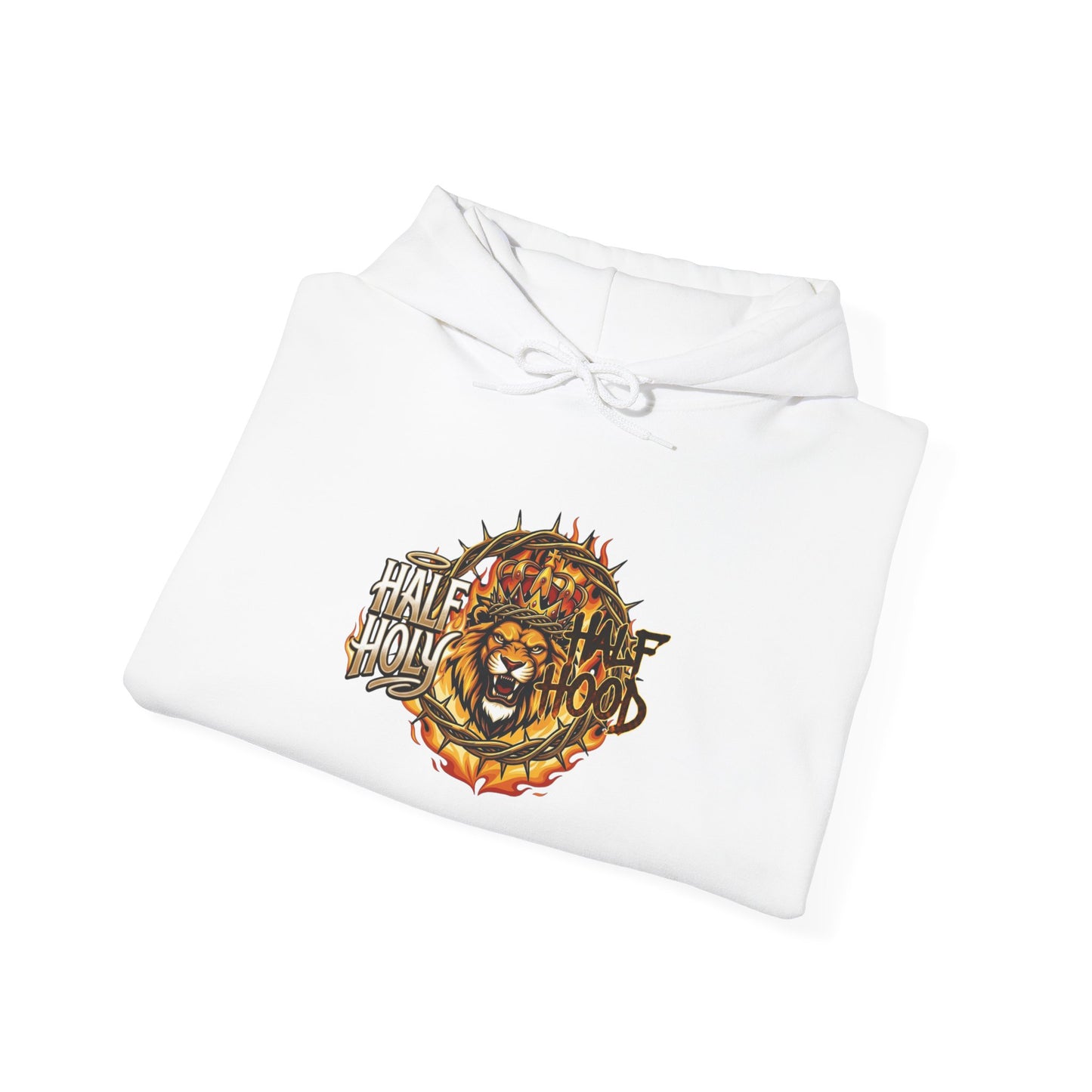 Lion of Judah Hoodie - "Faithful Through Fire" Graphic Christian Sweatshirt