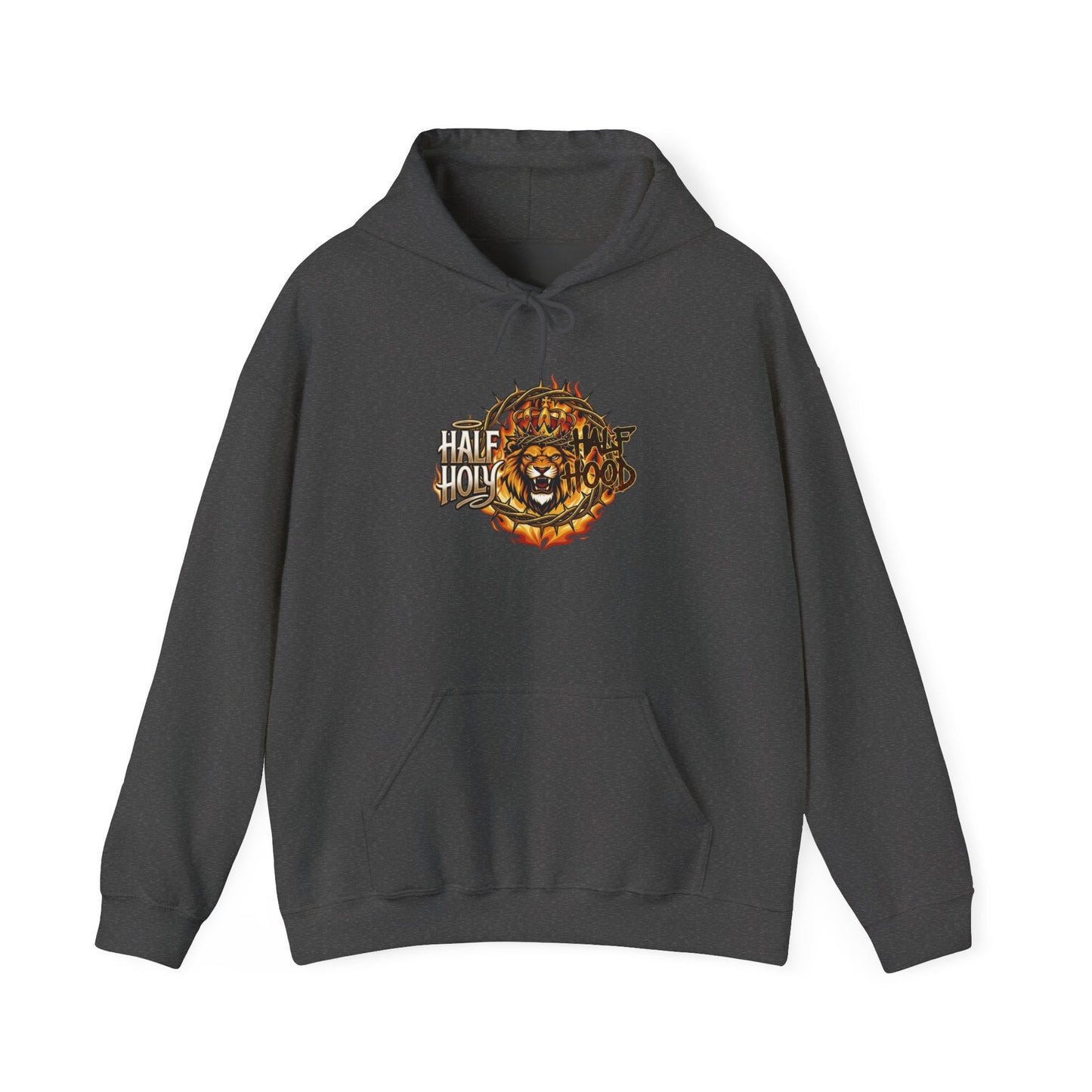 Lion of Judah Hoodie - "Faithful Through Fire" Graphic Christian Sweatshirt
