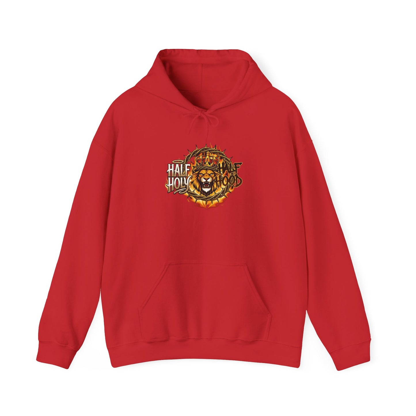 Lion of Judah Hoodie - "Faithful Through Fire" Graphic Christian Sweatshirt