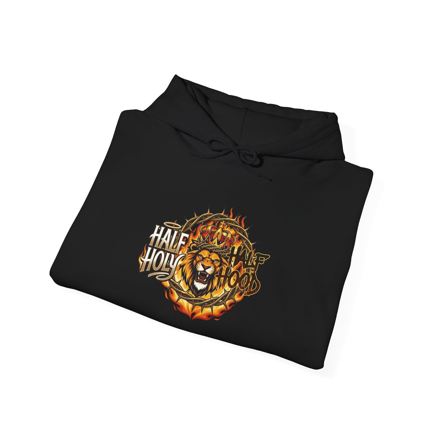 Lion of Judah Hoodie - "Faithful Through Fire" Graphic Christian Sweatshirt