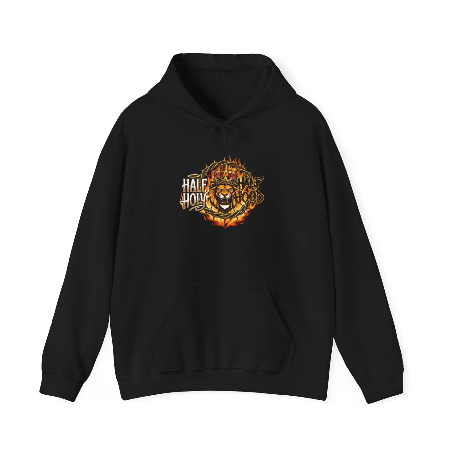 Lion of Judah Hoodie - "Faithful Through Fire" Graphic Christian Sweatshirt