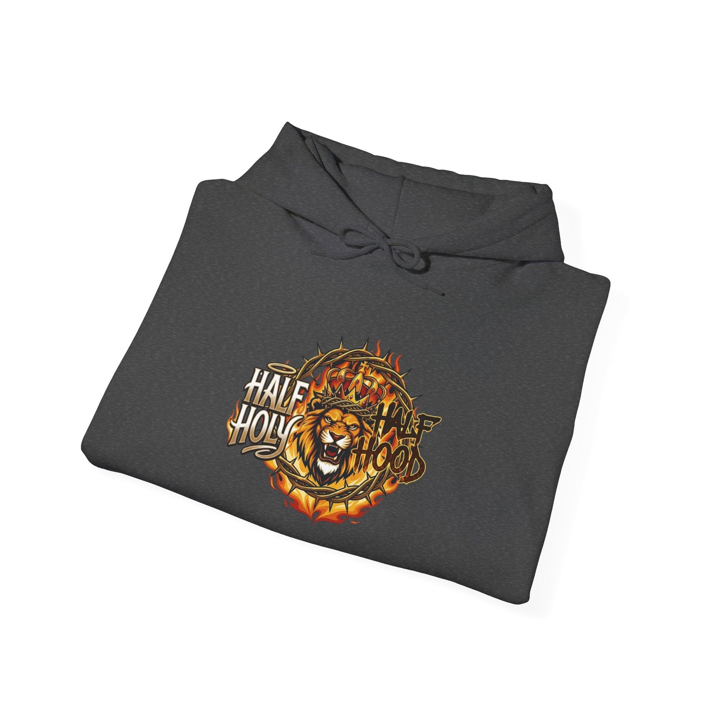 Lion of Judah Hoodie - "Faithful Through Fire" Graphic Christian Sweatshirt