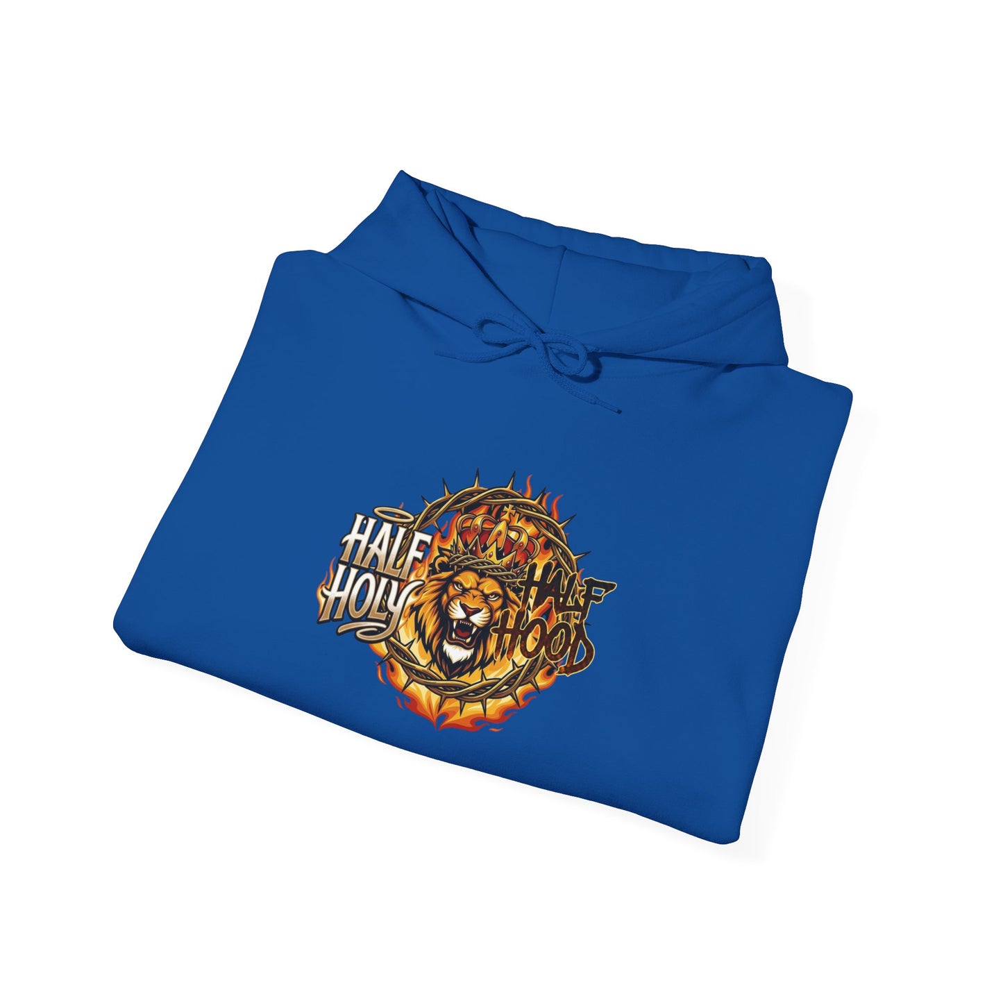 Lion of Judah Hoodie - "Faithful Through Fire" Graphic Christian Sweatshirt