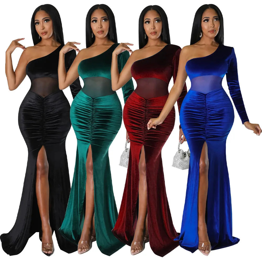 The Midnight Allure Maxi Dress | Elegant Fall Evening & Party Gown