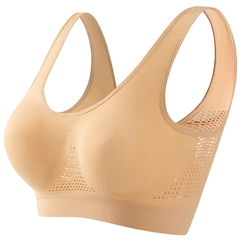 The Breathable Ribbed Mesh Wire-Free Bralette