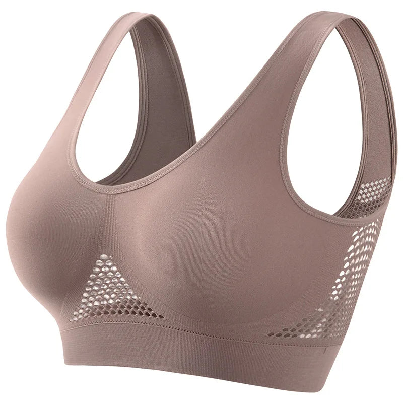 The Breathable Ribbed Mesh Wire-Free Bralette