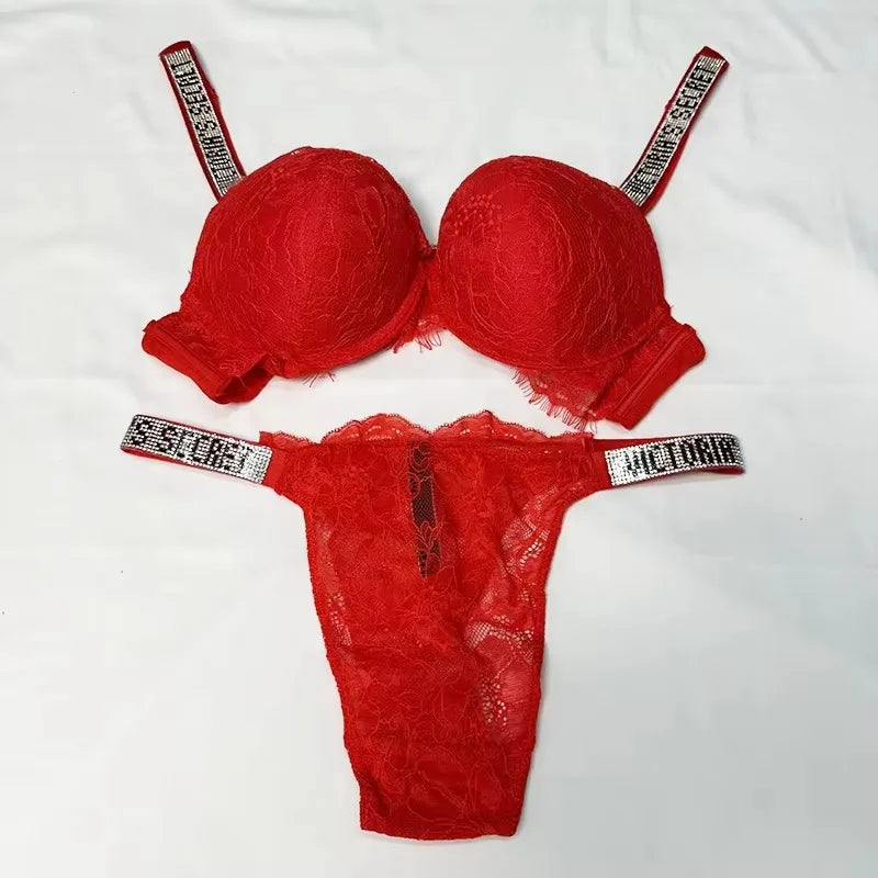 The Seamless Lace Push-Up Bra & Panty Set