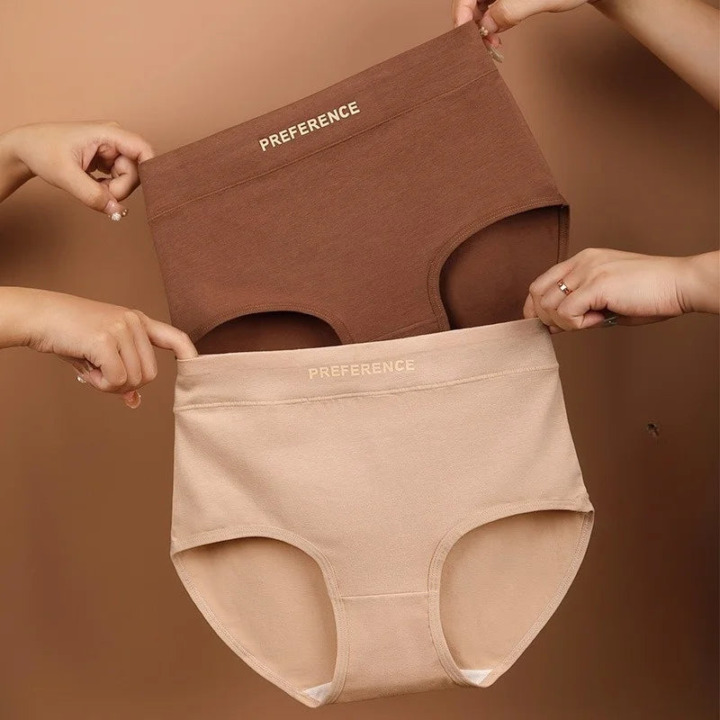Breathable High-Rise Cotton Shaping Panties (4-Piece Set)
