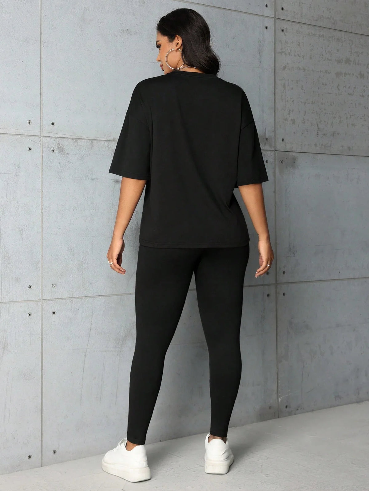 Casual Faith Letter Graphic T-Shirt & Leggings 2-Piece Set