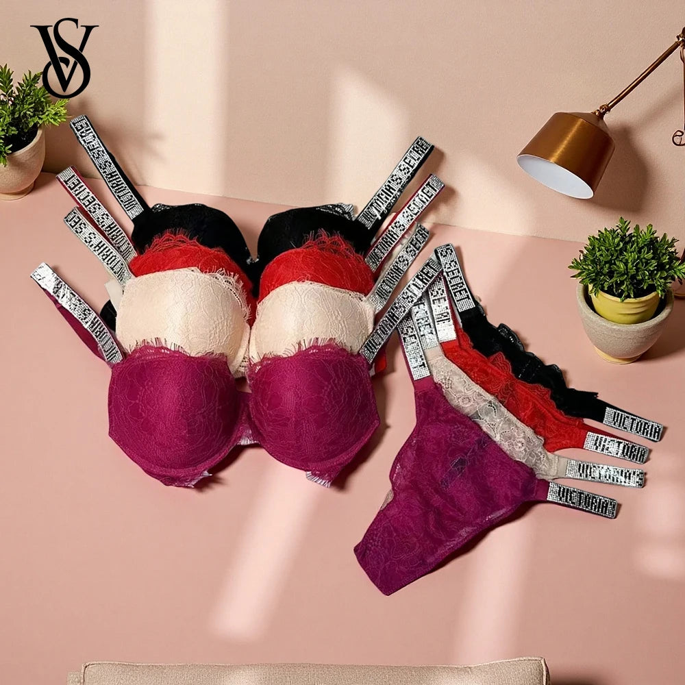 The Seamless Lace Push-Up Bra & Panty Set
