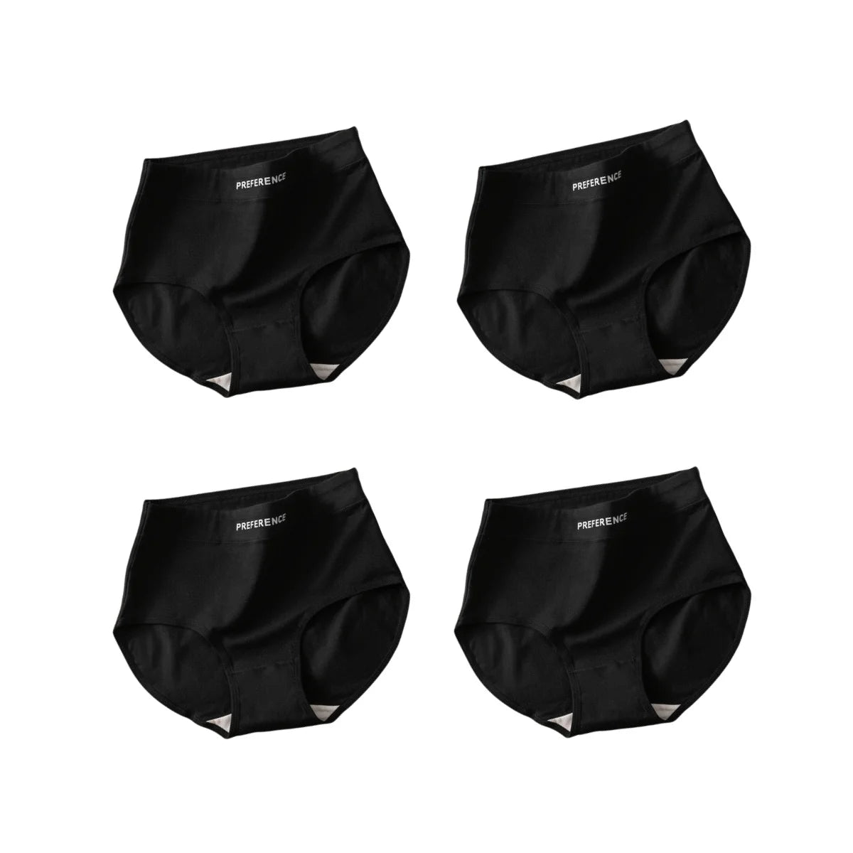 Breathable High-Rise Cotton Shaping Panties (4-Piece Set)