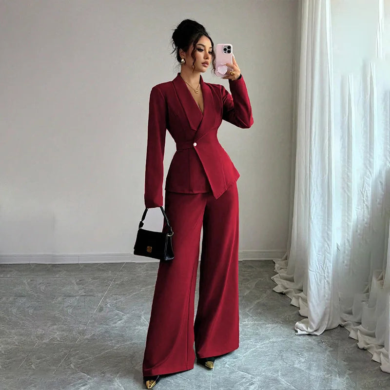 Product Title Options  Primary: Tailored Single-Breasted Blazer & Straight-Leg Trousers 2-Piece Suit Set
