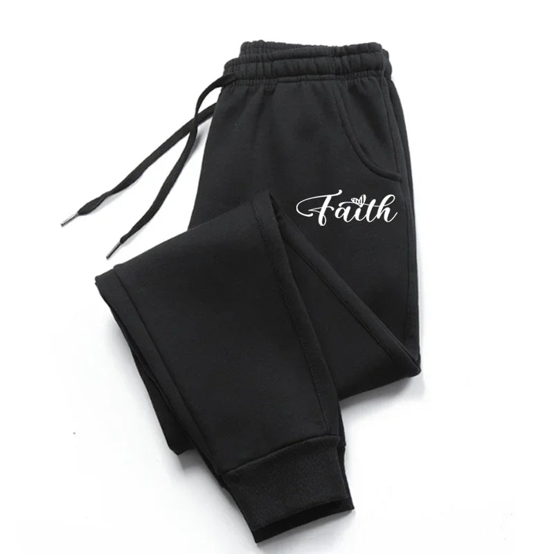 Women’s "FAITH" Graphic Print Fleece Sweatpants