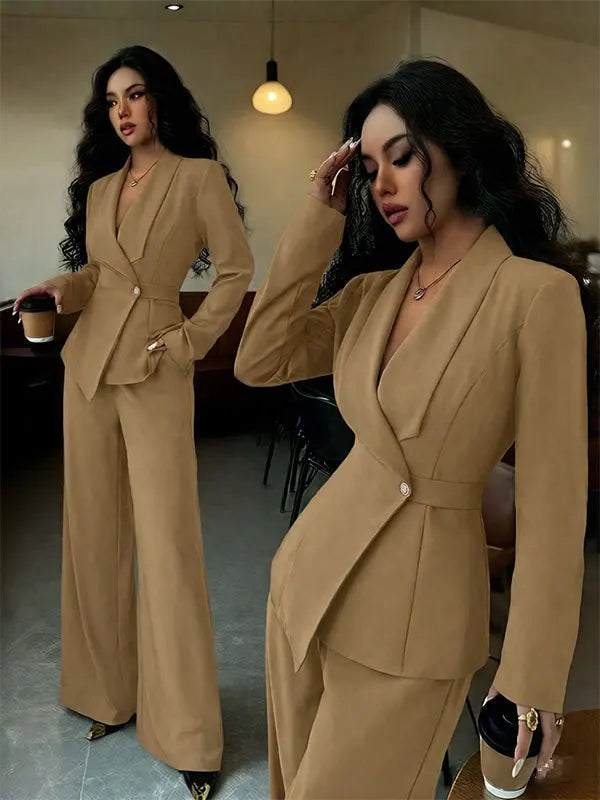 Product Title Options  Primary: Tailored Single-Breasted Blazer & Straight-Leg Trousers 2-Piece Suit Set