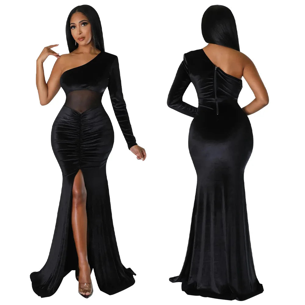 The Midnight Allure Maxi Dress | Elegant Fall Evening & Party Gown