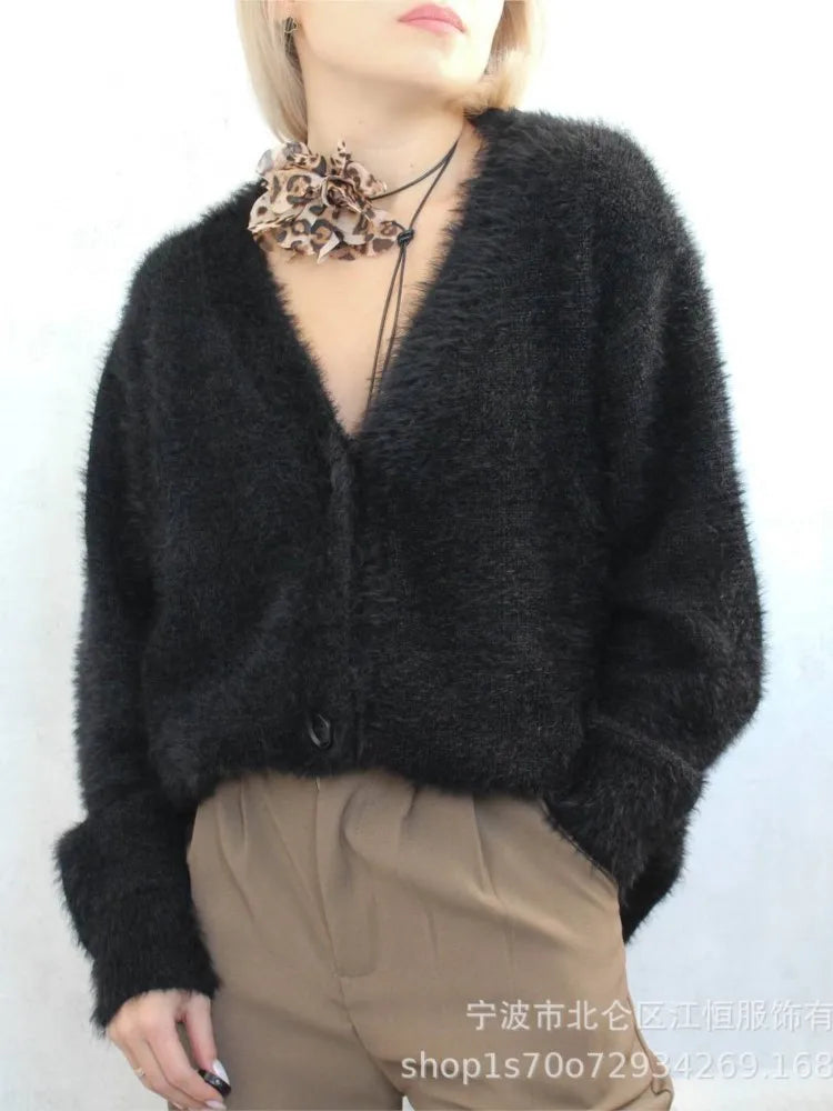 Cozy Knit V-Neck Cardigan