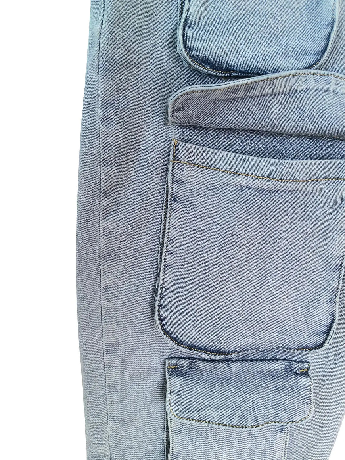 Women’s Y2K Streetwear Denim Cargo Pants
