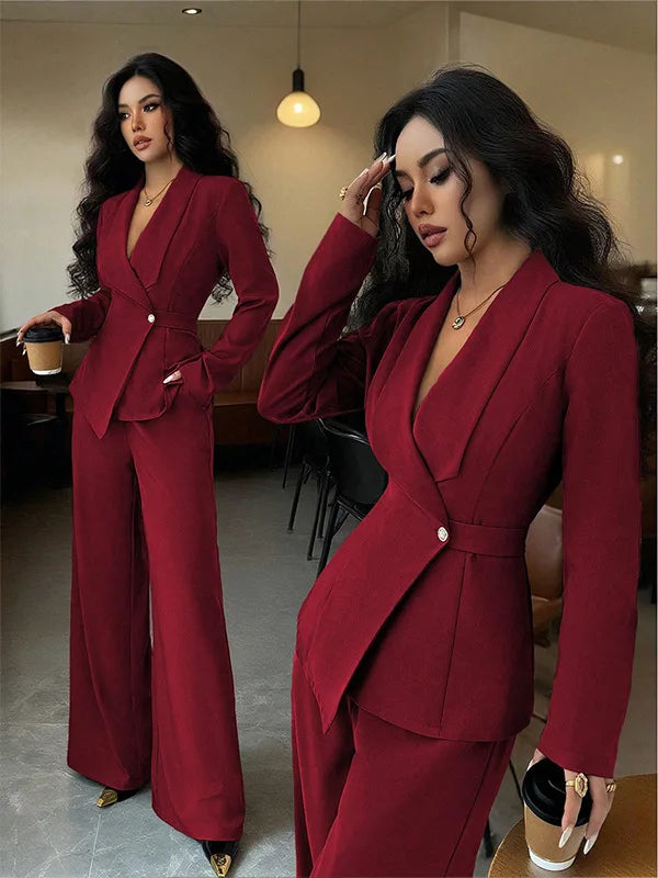 Product Title Options  Primary: Tailored Single-Breasted Blazer & Straight-Leg Trousers 2-Piece Suit Set