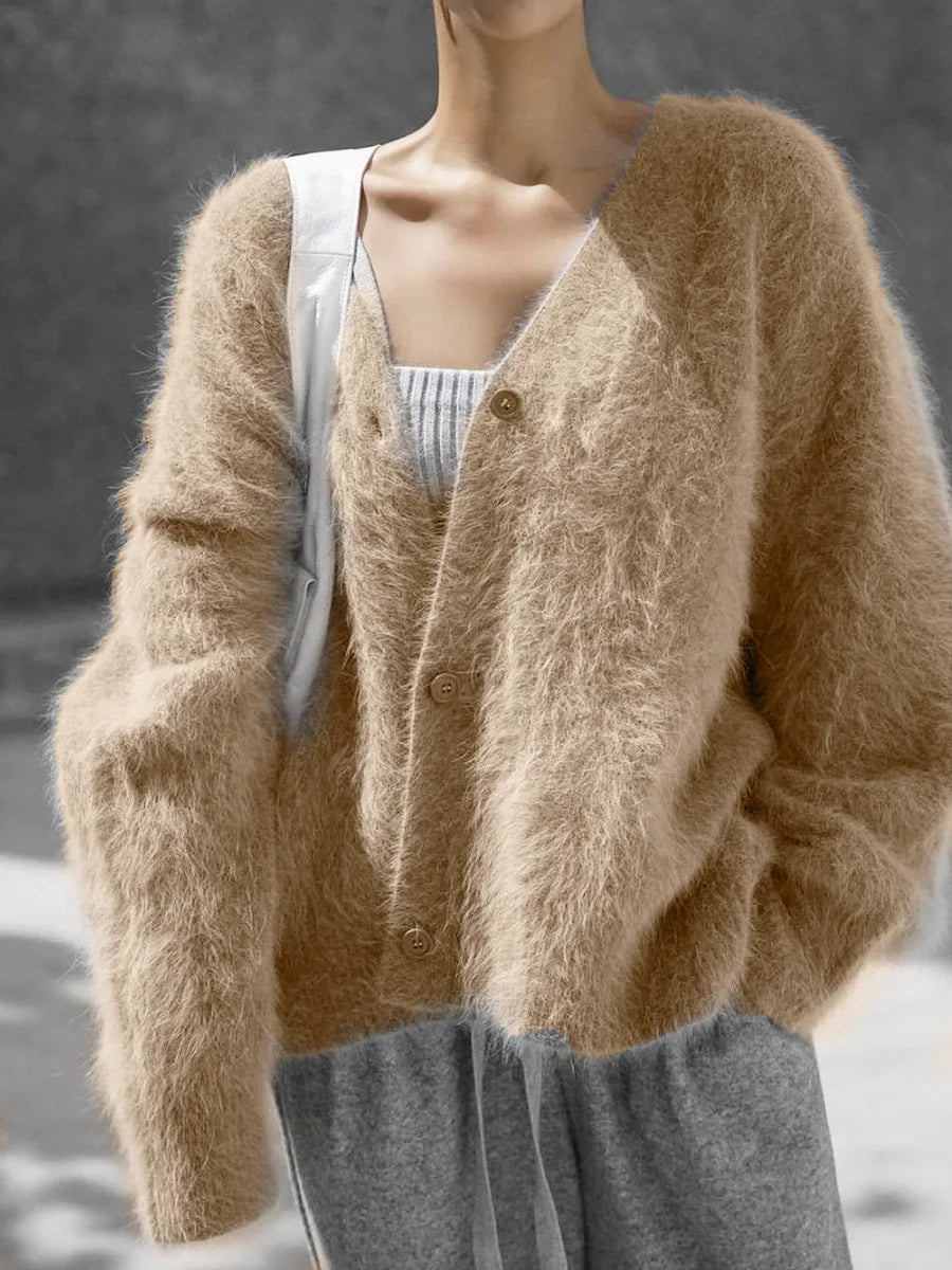 Cozy Knit V-Neck Cardigan