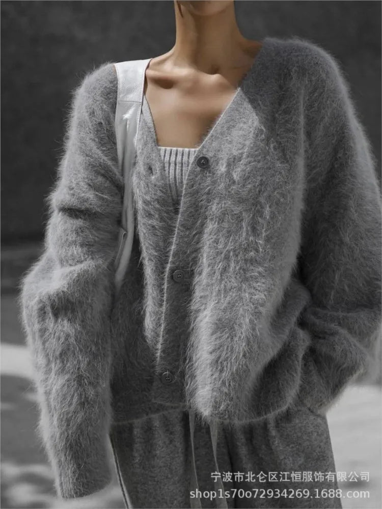Cozy Knit V-Neck Cardigan