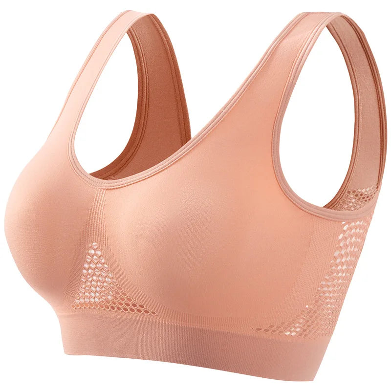 The Breathable Ribbed Mesh Wire-Free Bralette