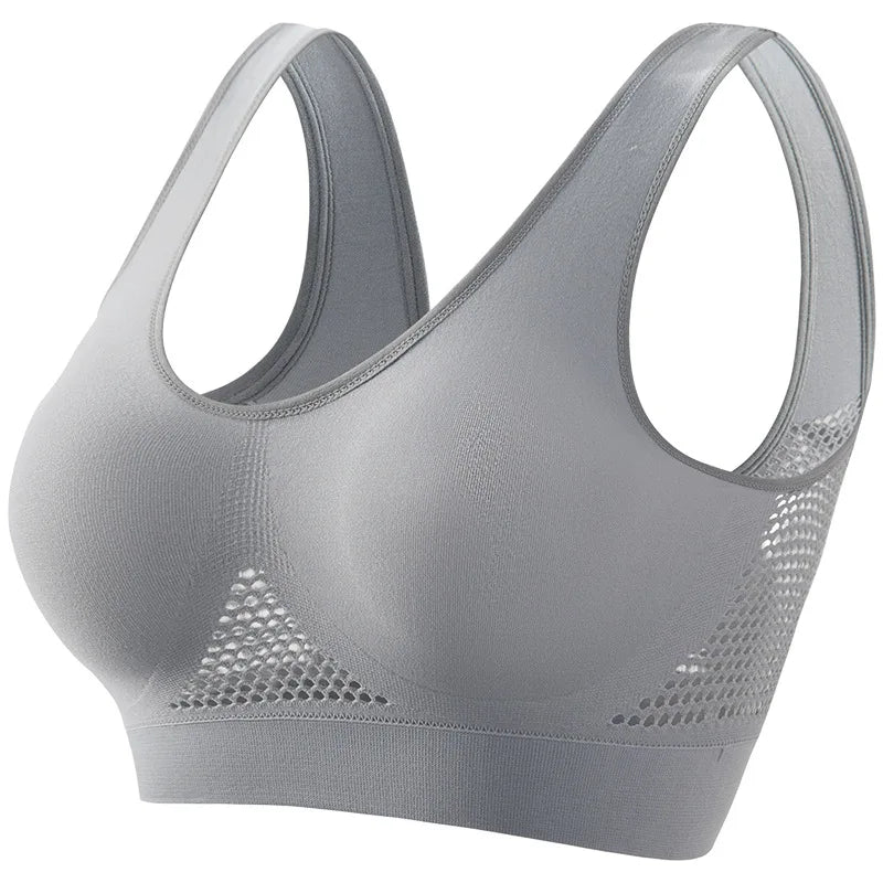 The Breathable Ribbed Mesh Wire-Free Bralette