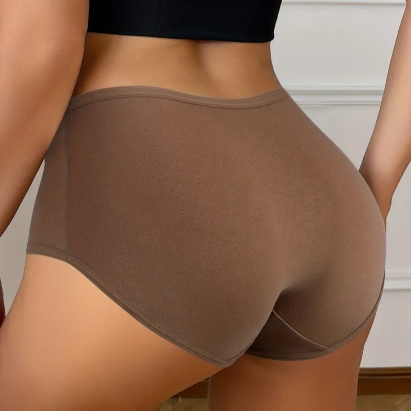 Breathable High-Rise Cotton Shaping Panties (4-Piece Set)