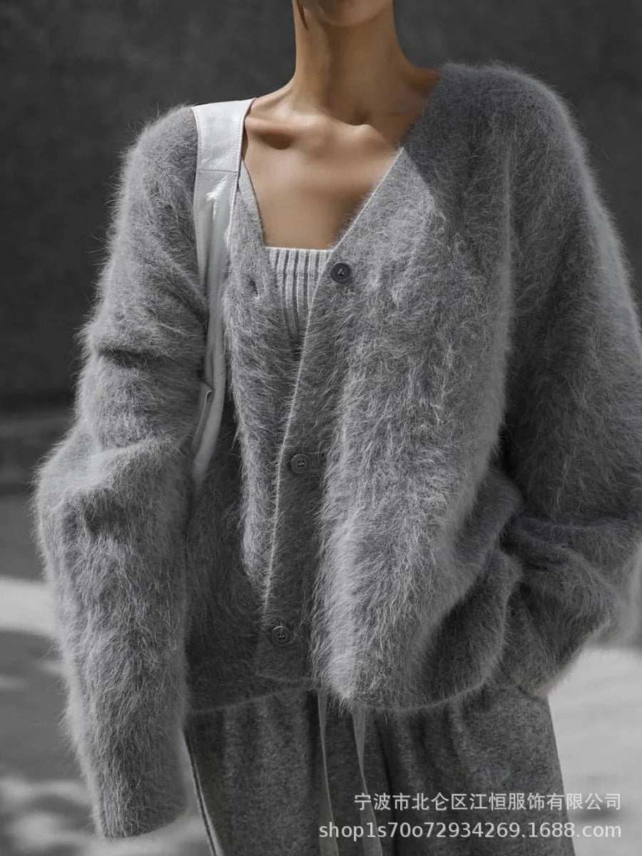 Cozy Knit V-Neck Cardigan