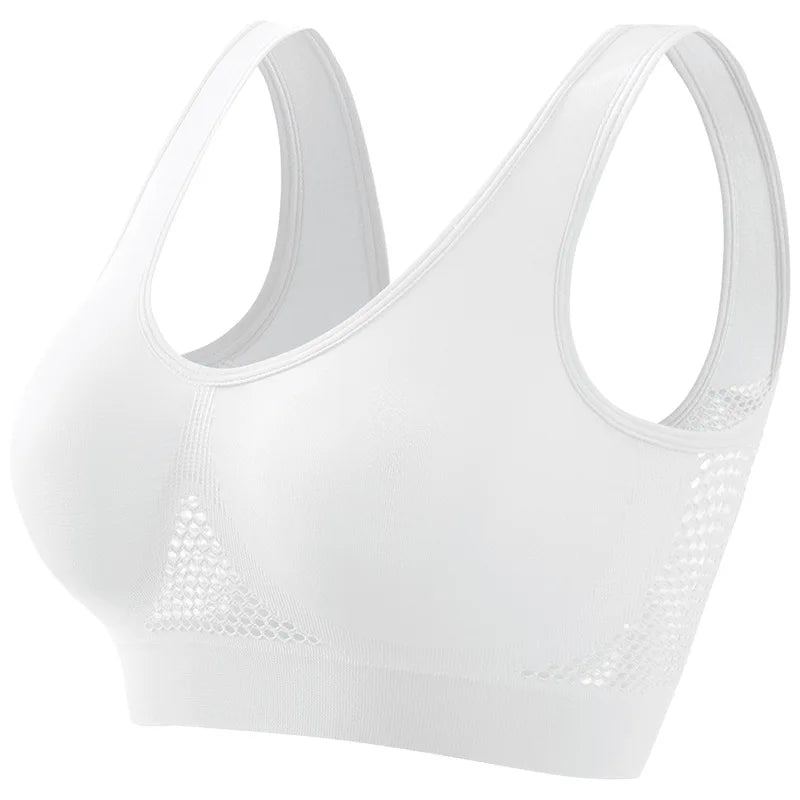 The Breathable Ribbed Mesh Wire-Free Bralette