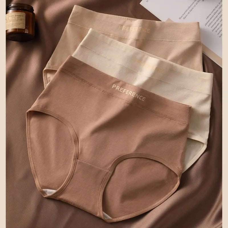 Breathable High-Rise Cotton Shaping Panties (4-Piece Set)