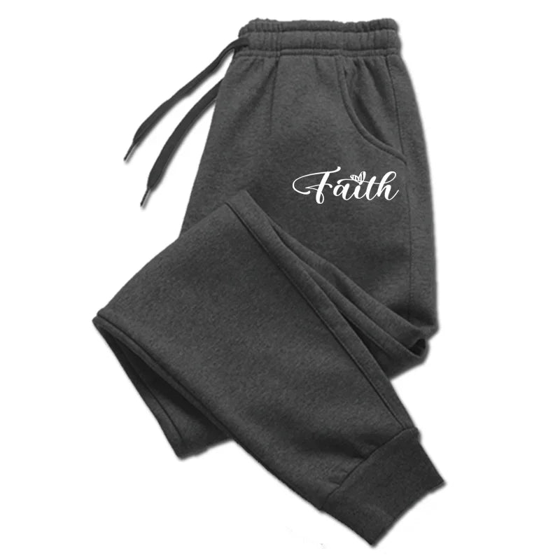 Women’s "FAITH" Graphic Print Fleece Sweatpants