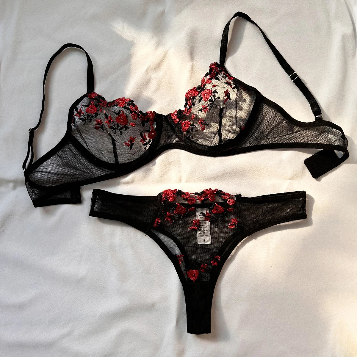 The Romantic Embroidered Push-Up Bralette & Panty