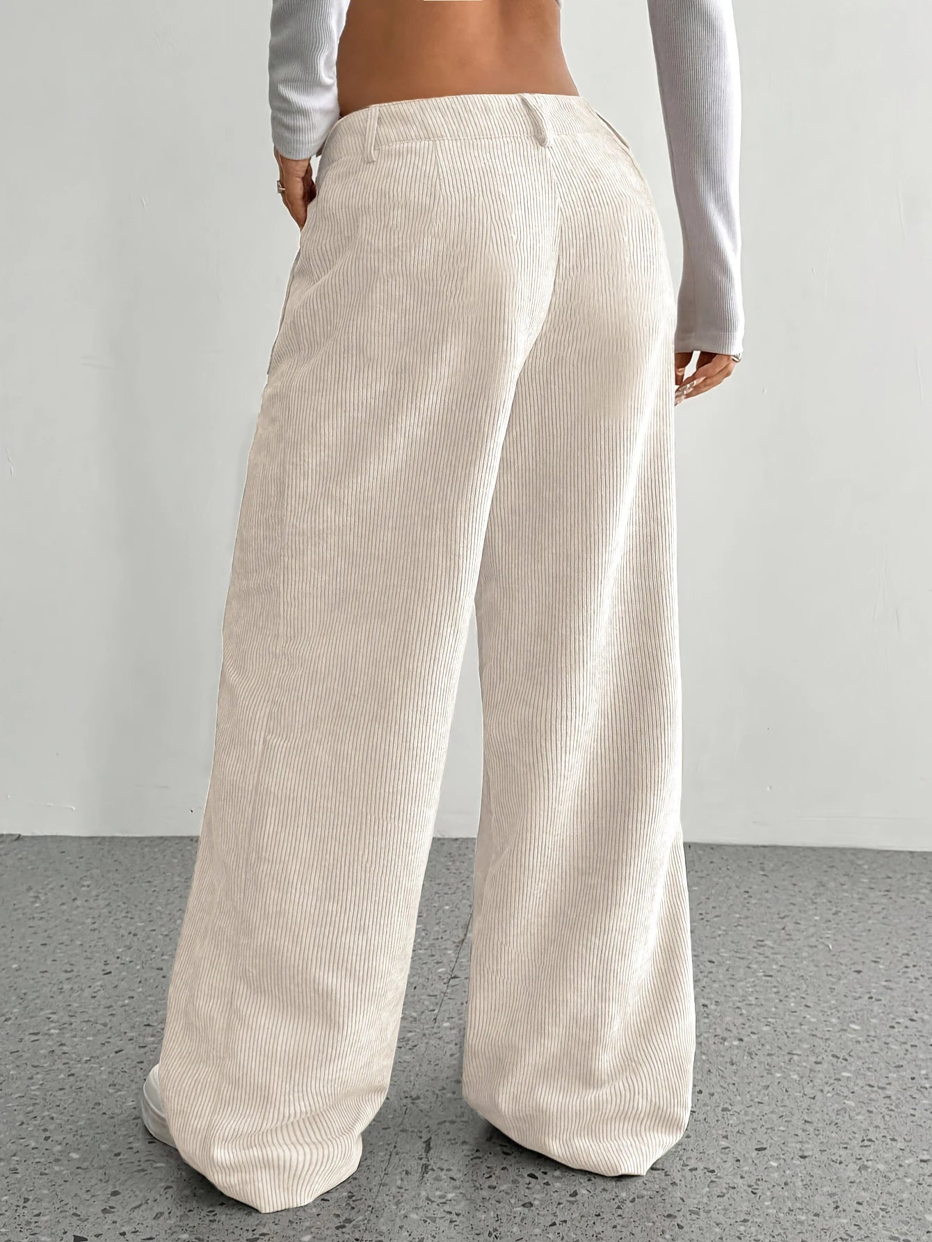 Women’s High-Waisted Corduroy Wide-Leg Pants | Casual Fall & Winter Trousers