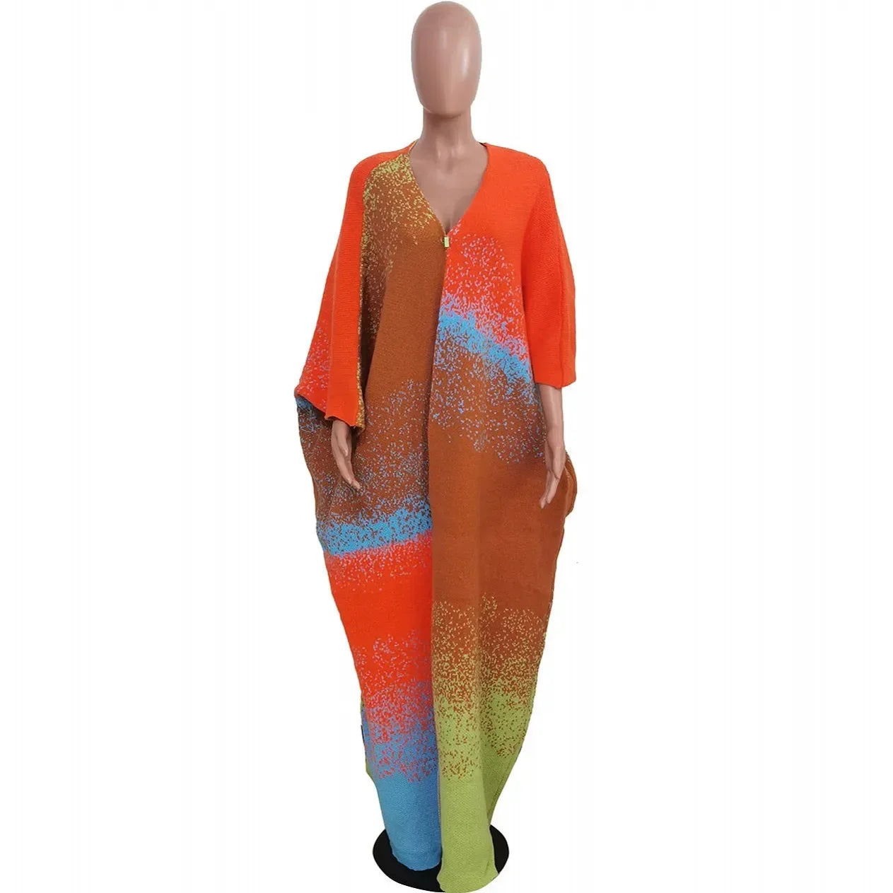 Camouflage Print Floor-Length Duster Kimono | African Print Fall Long Cardigan
