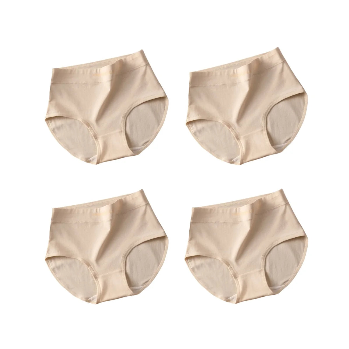 Breathable High-Rise Cotton Shaping Panties (4-Piece Set)