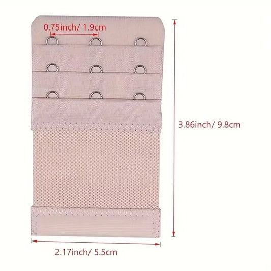 4-Pack 3-Hook Elastic Bra Strap Extenders
