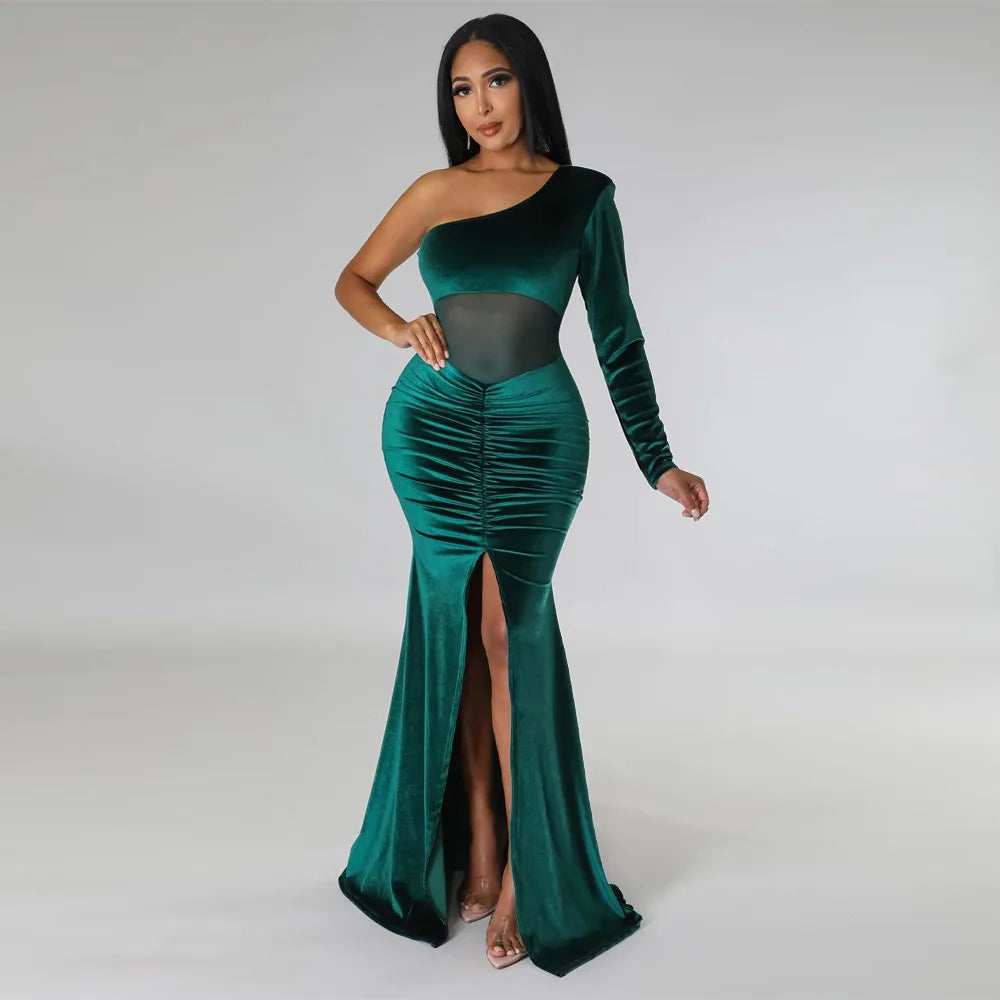 The Midnight Allure Maxi Dress | Elegant Fall Evening & Party Gown