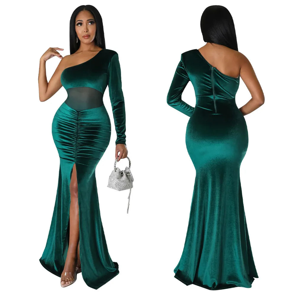 The Midnight Allure Maxi Dress | Elegant Fall Evening & Party Gown