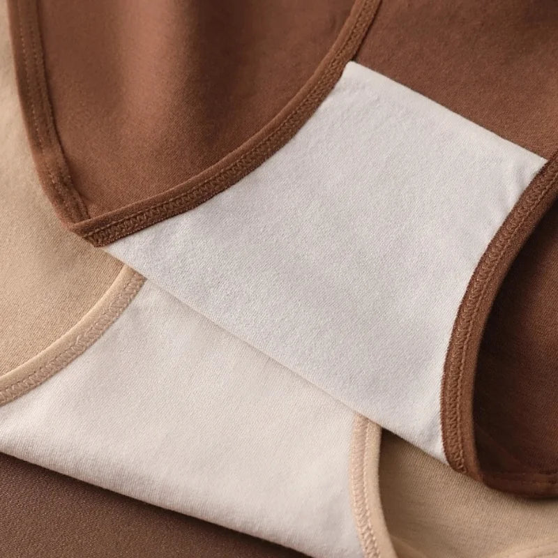 Breathable High-Rise Cotton Shaping Panties (4-Piece Set)